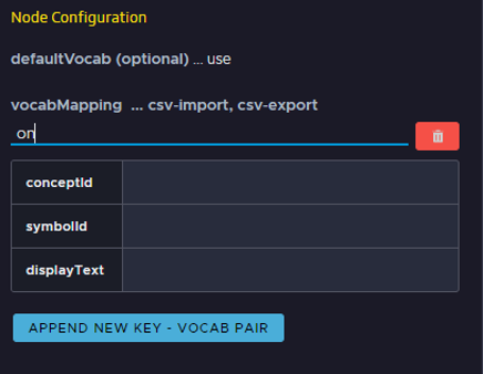 Create new Key - Vocab mapping