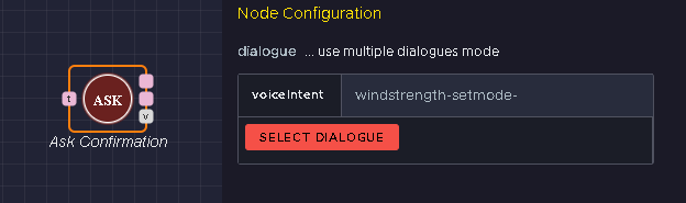 Ask Confirmation Node Configuration